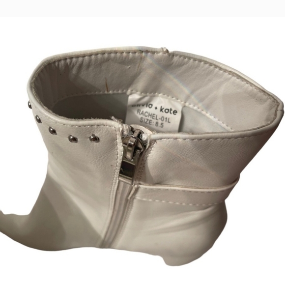 White Ankle Boots Size 8.5 by Olivia & Kate - Picture 5 of 8